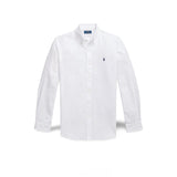 POLO RALPH LAUREN Camicia uomo  in seersucker Custom-Fit Bianco