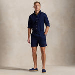 POLO RALPH LAUREN Camicia uomo  in seersucker Custom-Fit Blue