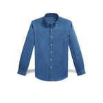 POLO RALPH LAUREN Camicia uomo  in seersucker Custom-Fit Blue