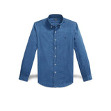 POLO RALPH LAUREN Camicia uomo  in seersucker Custom-Fit Blue