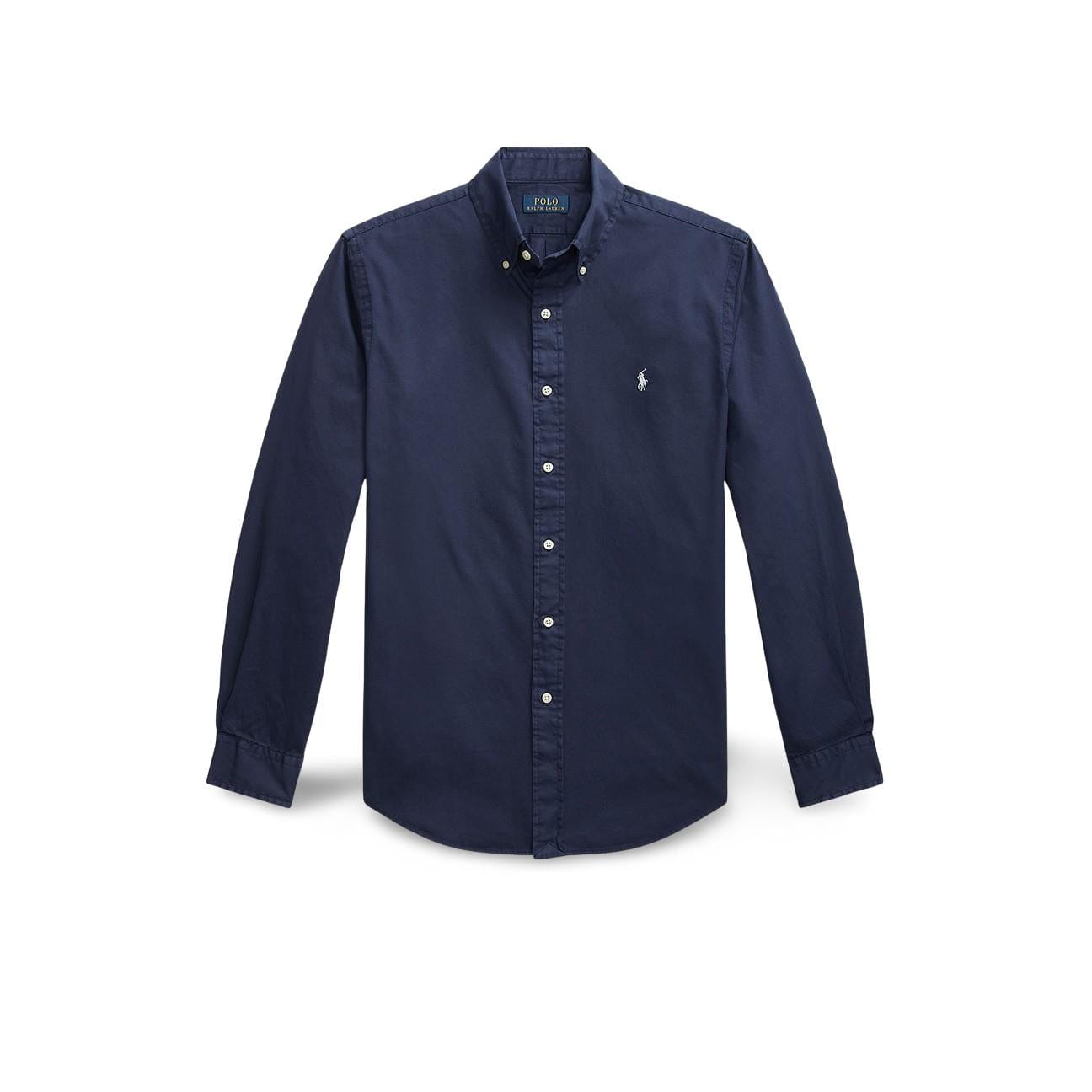 POLO RALPH LAUREN Camicia uomo  in twill Custom-Fit Blue