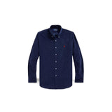 POLO RALPH LAUREN Camicia uomo in velluto Custom Fit Blue