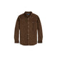 POLO RALPH LAUREN Camicia uomo in velluto Custom Fit Marrone