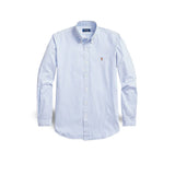 POLO RALPH LAUREN Camicia uomo Oxford stretch Custom-Fit Bianco e Azzurro