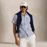POLO RALPH LAUREN Camicia uomo seersuker Patchwork Azzurro