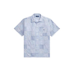 POLO RALPH LAUREN Camicia uomo seersuker Patchwork Azzurro