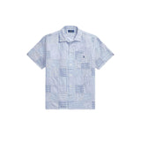 POLO RALPH LAUREN Camicia uomo seersuker Patchwork Azzurro