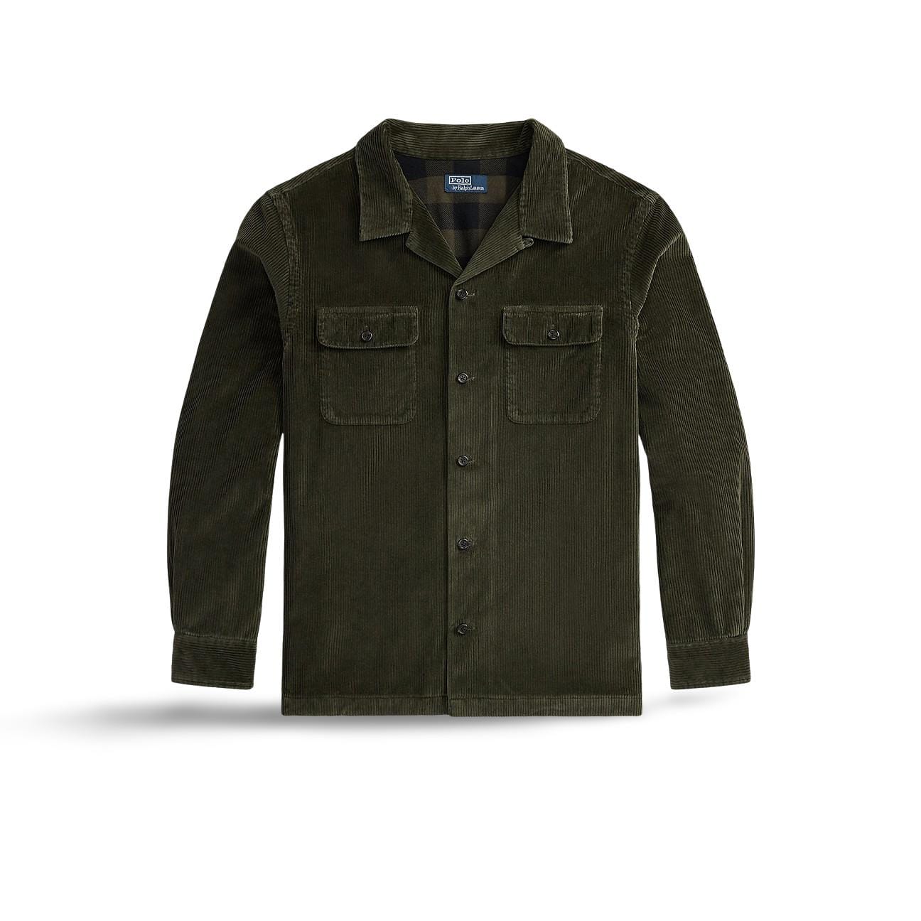 POLO RALPH LAUREN Camicia uomo work in velluto Verde
