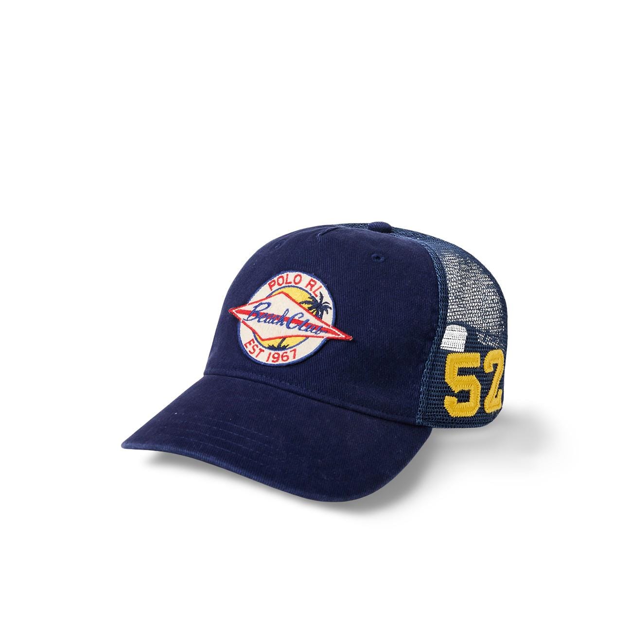 POLO RALPH LAUREN Cappello uomo Trucker in twill Blue