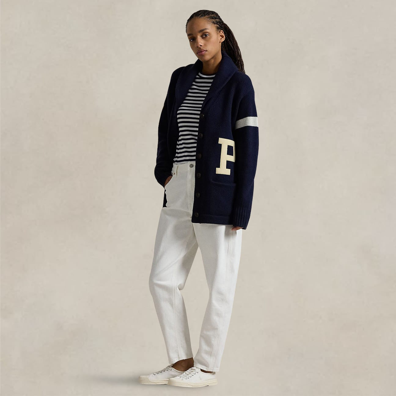 POLO RALPH LAUREN Cardigan con collo sciallato Blue