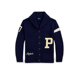 POLO RALPH LAUREN Cardigan con collo sciallato Blue