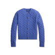 Cardigan donna in lana e cashmere Blue Heather