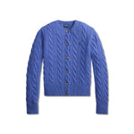 POLO RALPH LAUREN Cardigan donna in lana e cashmere Blue Heather