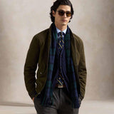 POLO RALPH LAUREN Cardigan uomo con trecce in lana e cashmere Blue