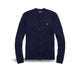 POLO RALPH LAUREN Cardigan uomo con trecce in lana e cashmere Blue