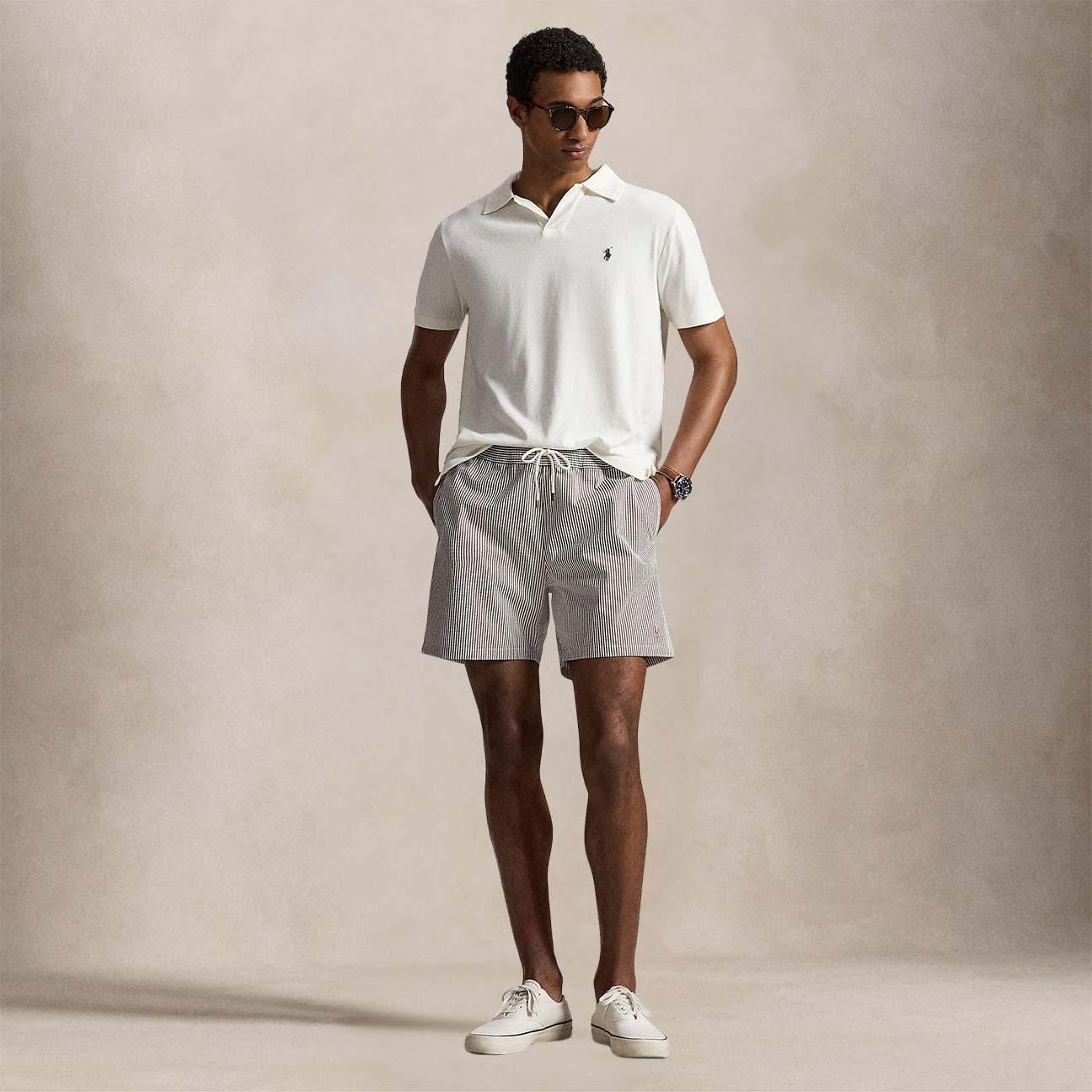 POLO RALPH LAUREN Costume uomo Traveler Classic Fit seersucke Marrone