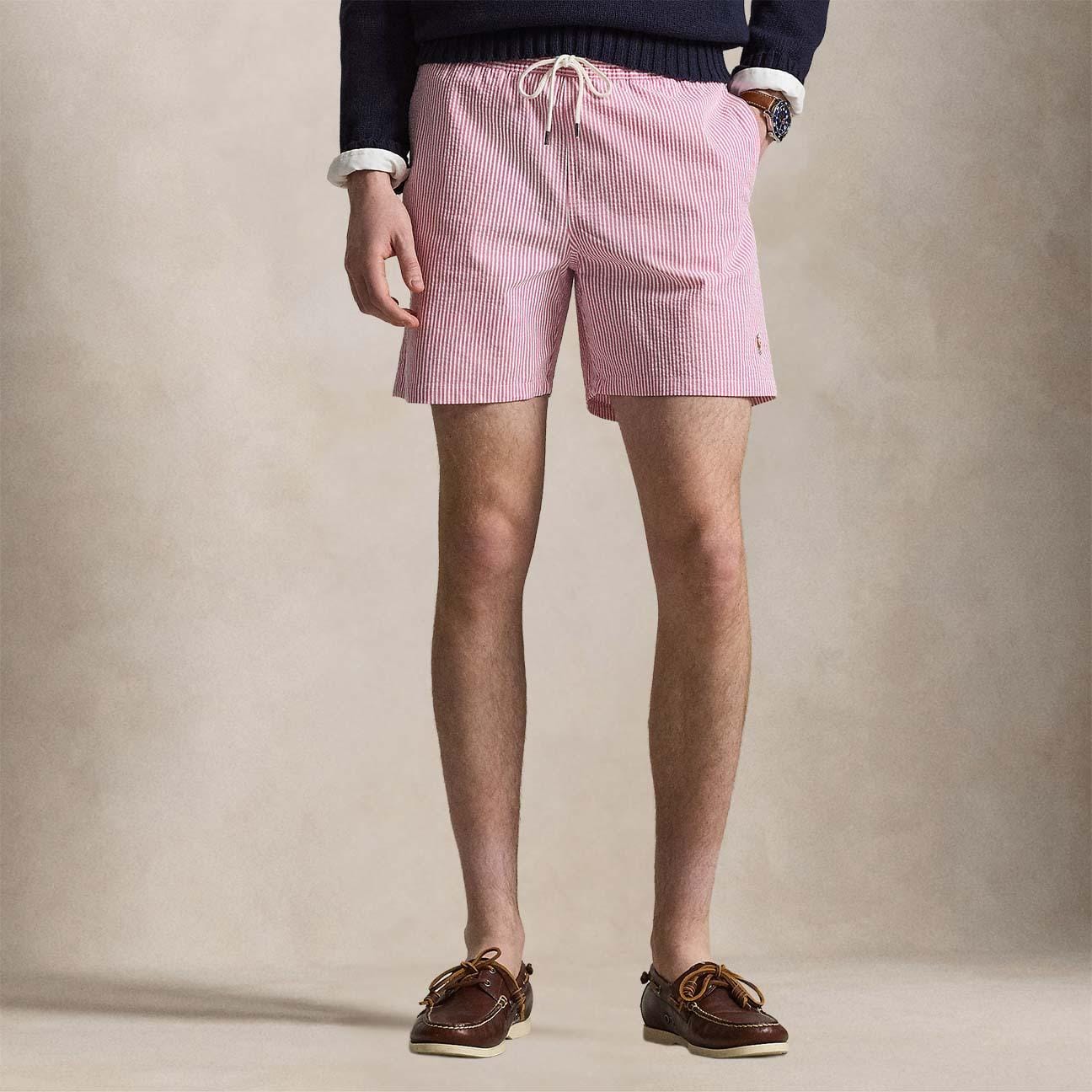 POLO RALPH LAUREN Costume uomo Traveler Classic Fit seersucker Rosa