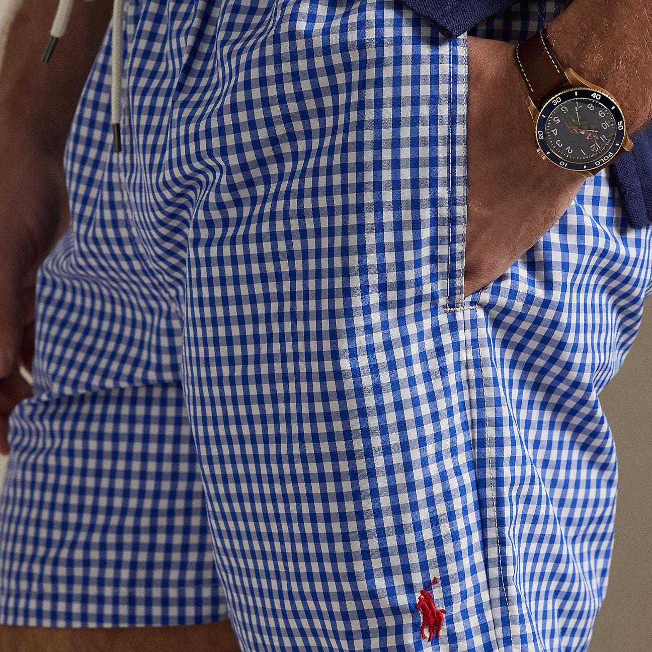 POLO RALPH LAUREN Costume uomo Traveler Classic Fit Vichy Blue