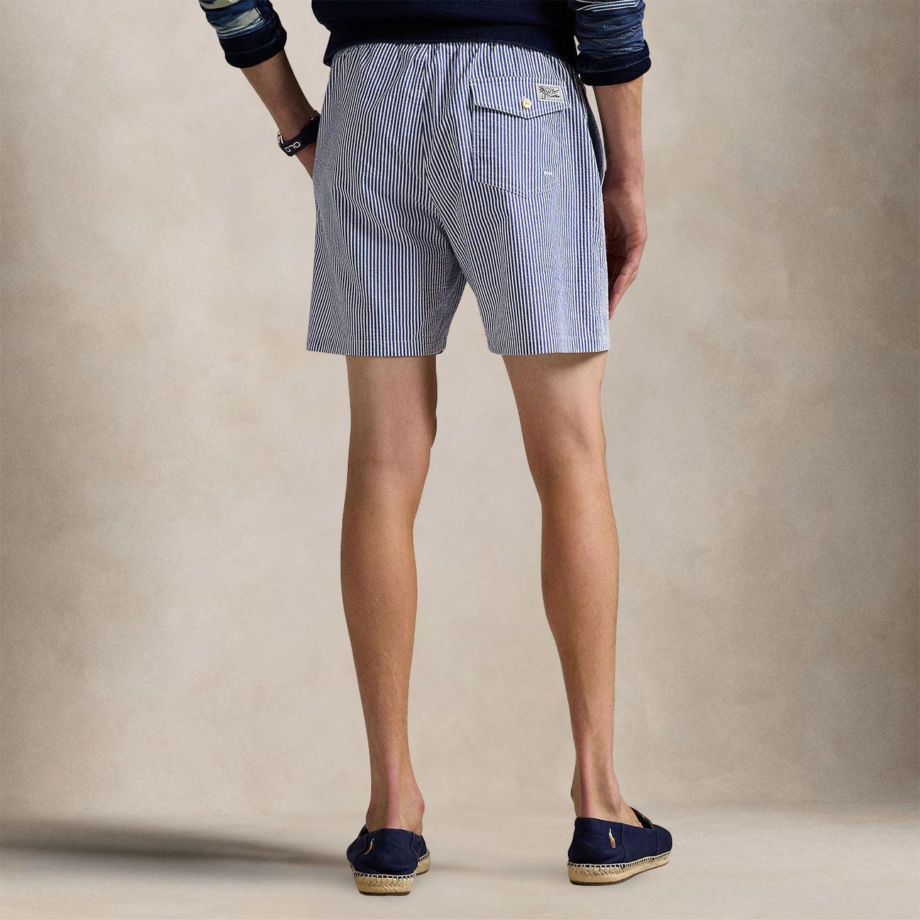 POLO RALPH LAUREN Costume uomo Traveler in seersucker Royal