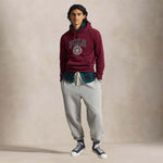 POLO RALPH LAUREN Felpa Hoodie uomo con logo Wine