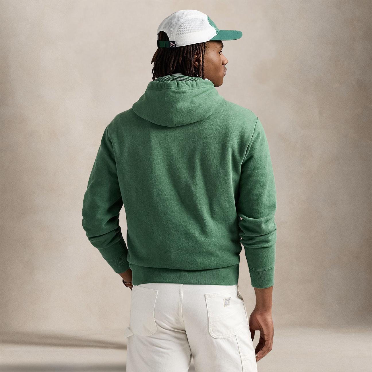 POLO RALPH LAUREN Felpa uomo con grafica atletica Verde