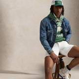 POLO RALPH LAUREN Felpa uomo con grafica atletica Verde