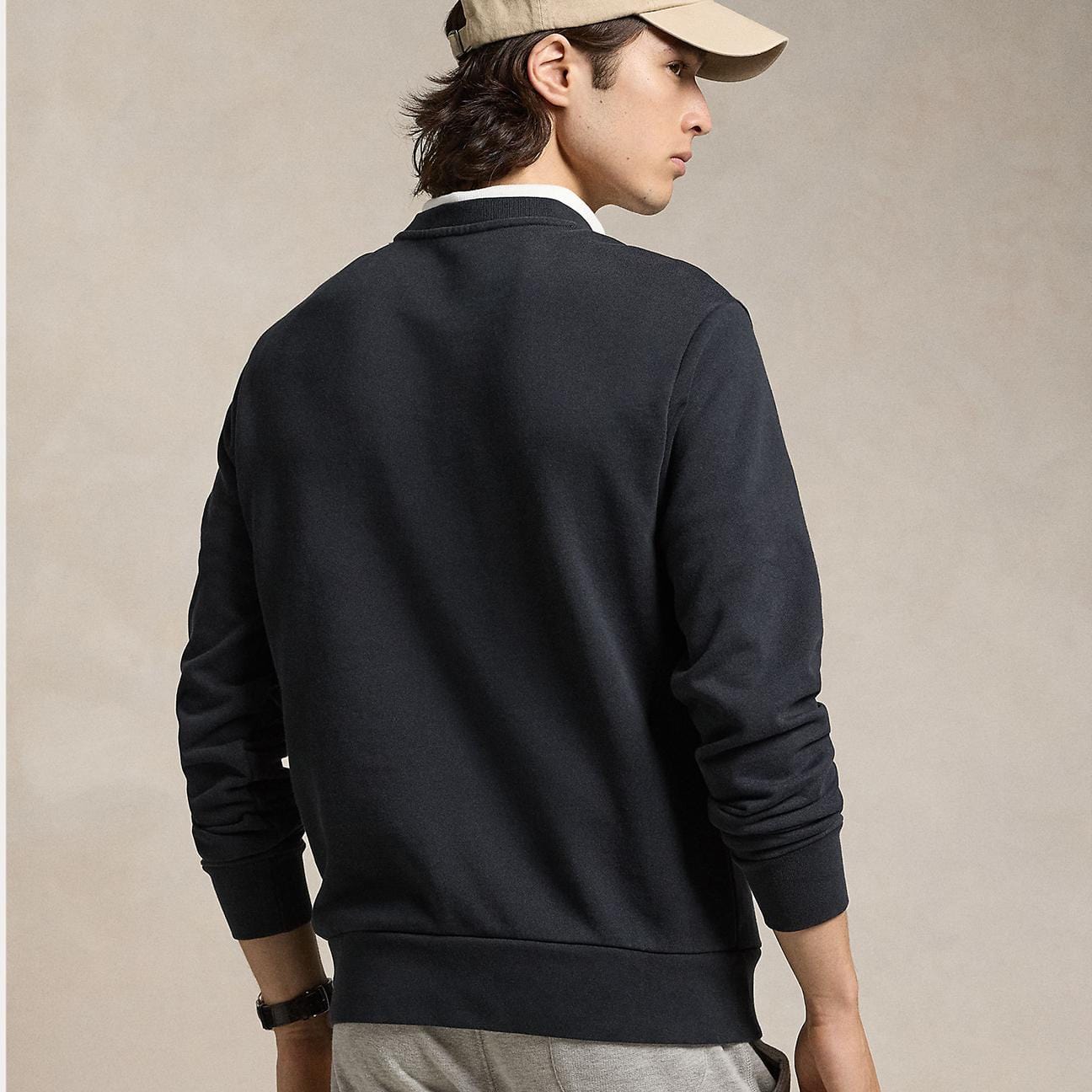 POLO RALPH LAUREN Felpa uomo girocollo Nero