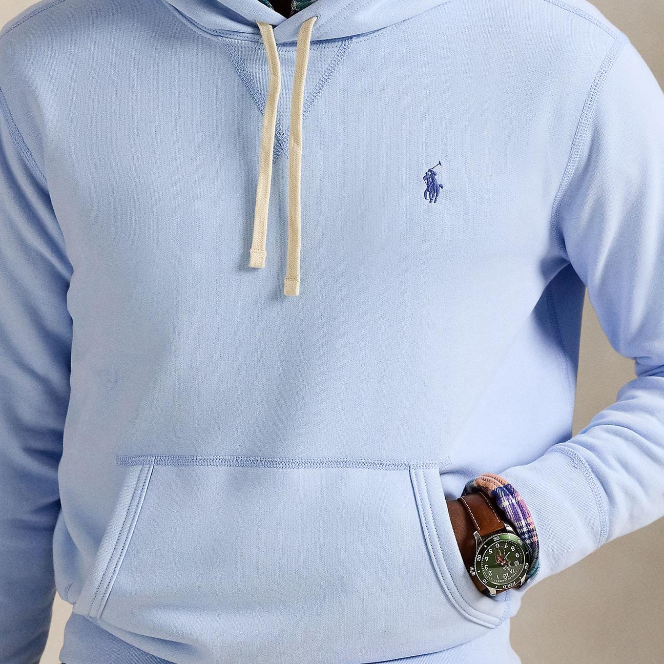 POLO RALPH LAUREN Felpa uomo Hoodie Azzurro
