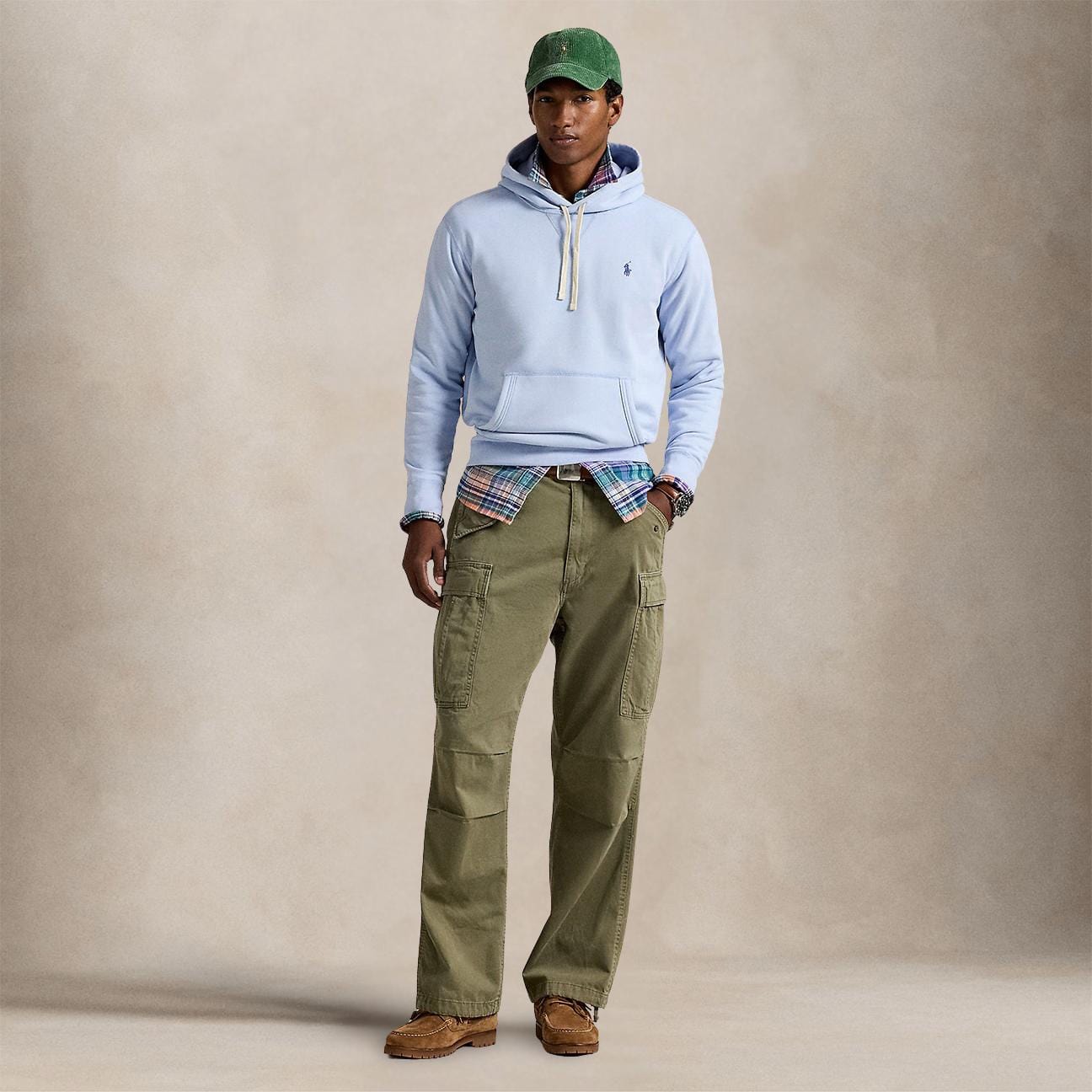 POLO RALPH LAUREN Felpa uomo Hoodie Azzurro
