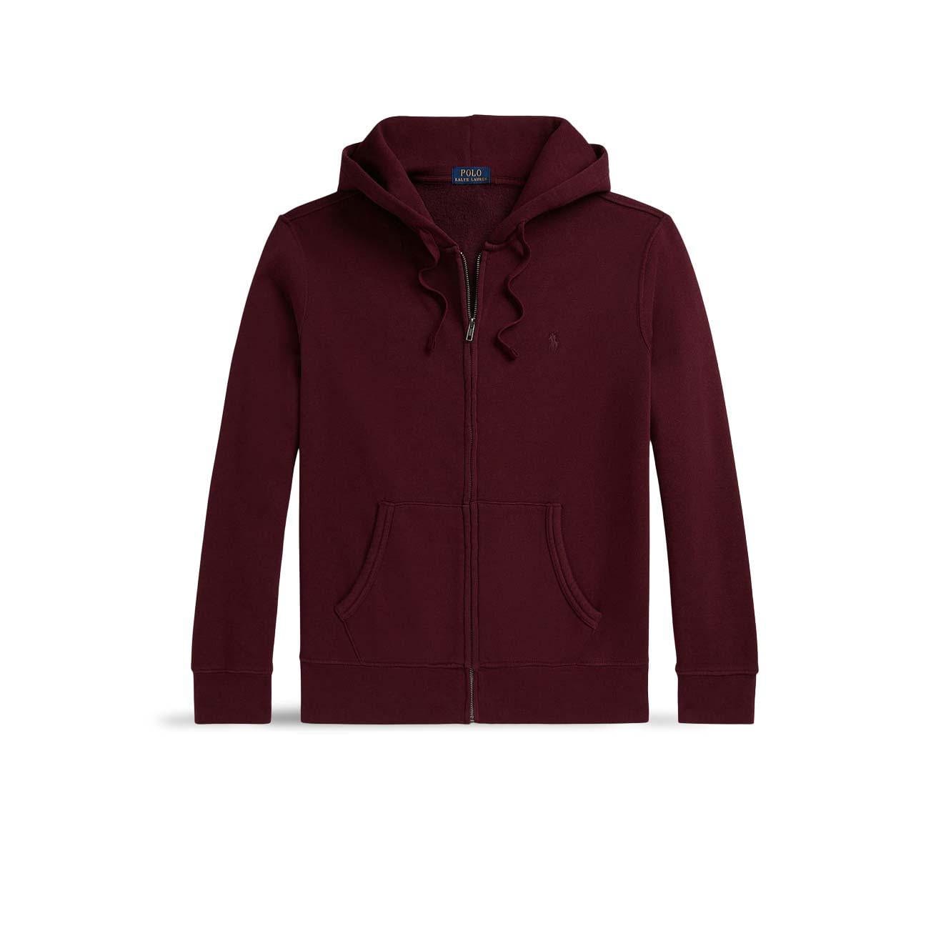 POLO RALPH LAUREN Felpa uomo Hoodie Burgundy