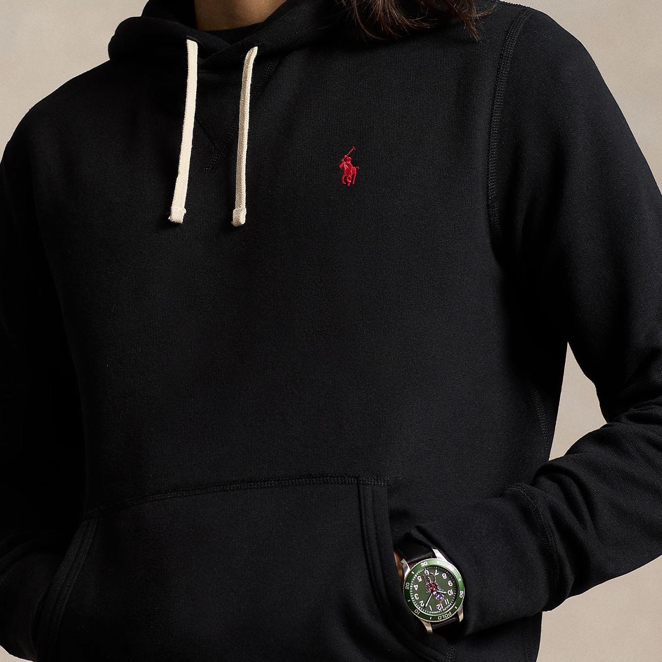 POLO RALPH LAUREN Felpa uomo Hoodie Nero