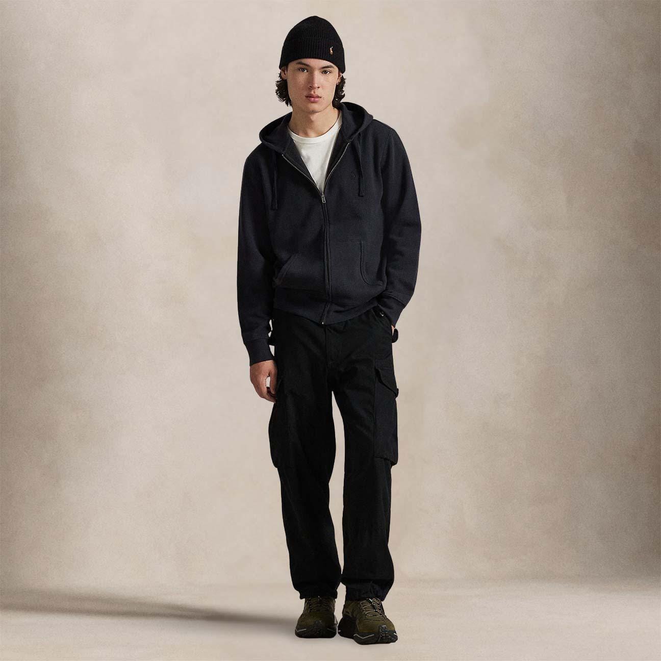 POLO RALPH LAUREN Felpa uomo Hoodie Nero