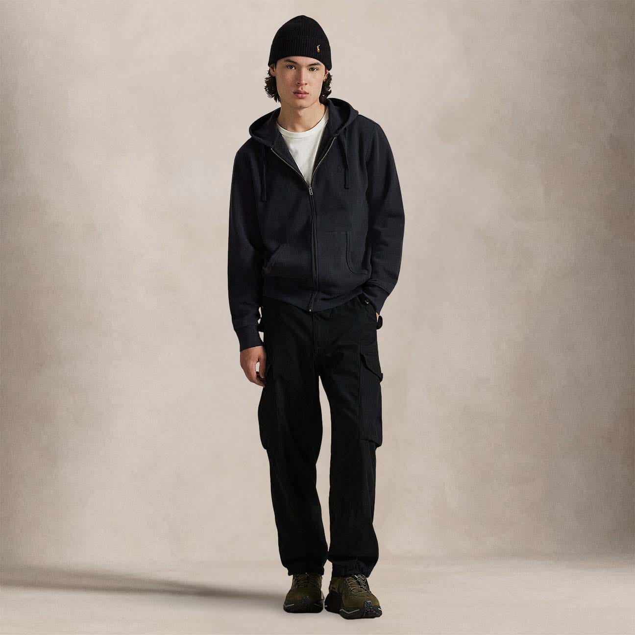POLO RALPH LAUREN Felpa uomo Hoodie Nero