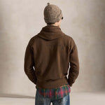 POLO RALPH LAUREN Felpa uomo in cotone con grafica Marrone