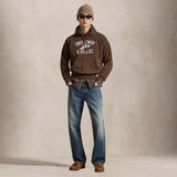 POLO RALPH LAUREN Felpa uomo in cotone con grafica Marrone