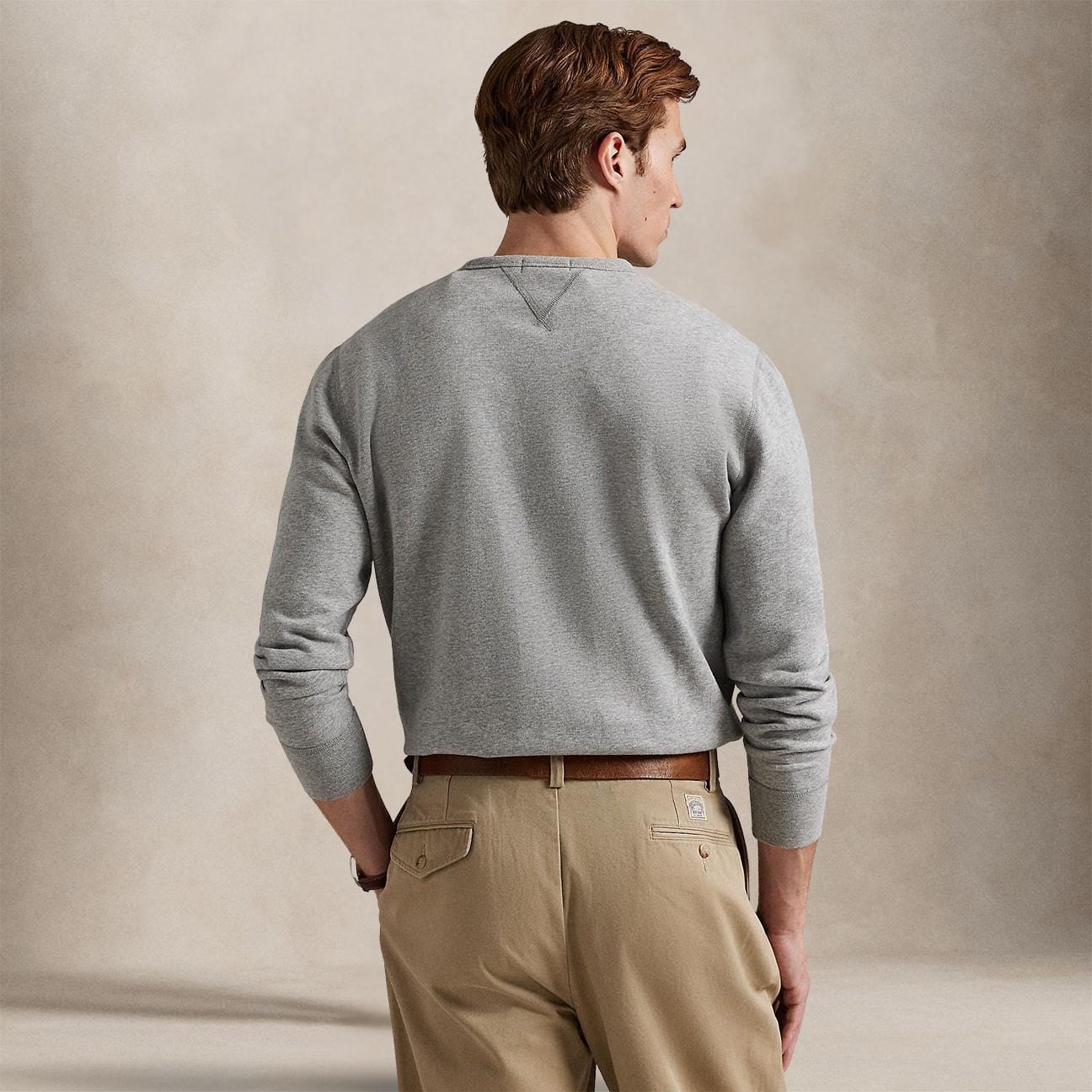 POLO RALPH LAUREN Felpa uomo in cotone Grigio