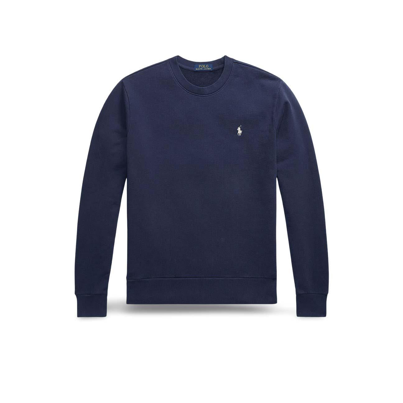 POLO RALPH LAUREN Felpa uomo in cotone loopback Blue