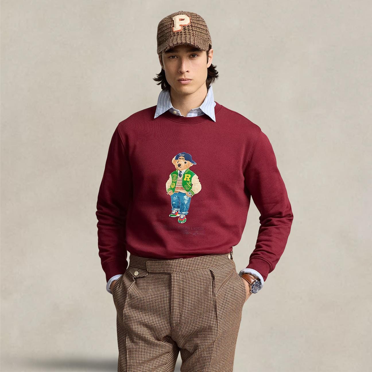 POLO RALPH LAUREN Felpa uomo Polo Bear Rosso
