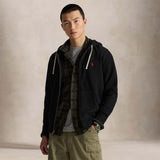 POLO RALPH LAUREN Felpa uomo RL full zip Nero