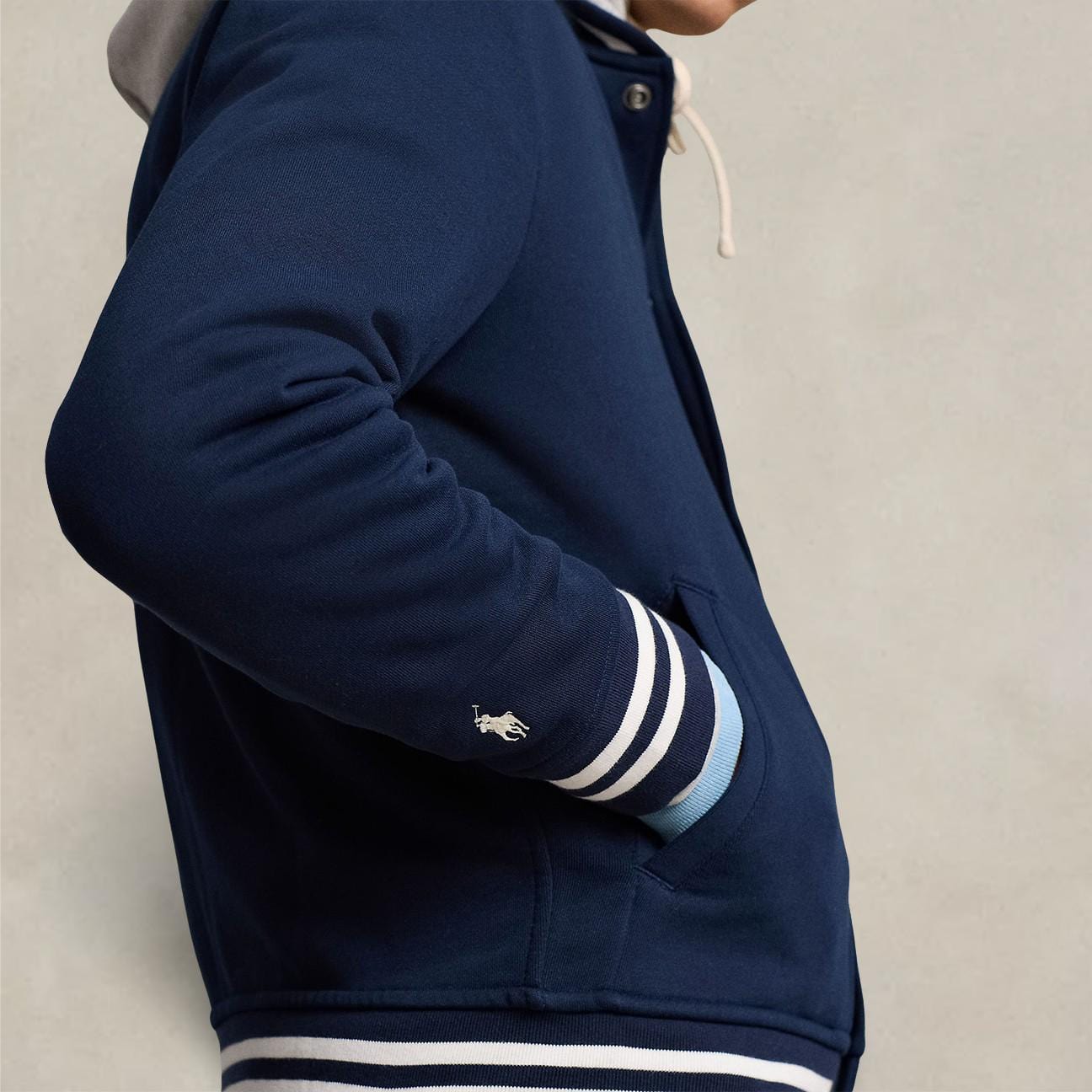 POLO RALPH LAUREN Giacca da baseball  in felpa Blue