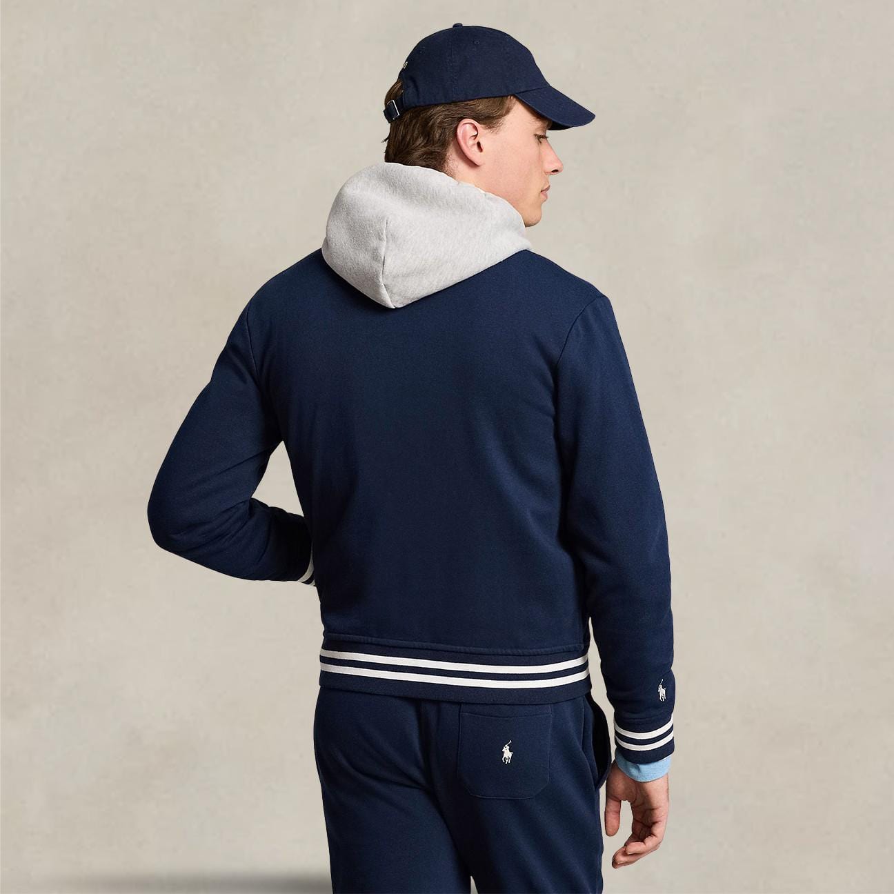 POLO RALPH LAUREN Giacca da baseball  in felpa Blue