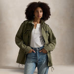 POLO RALPH LAUREN Giacca militare donna in twill Verde Militare