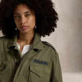 POLO RALPH LAUREN Giacca militare donna in twill Verde Militare