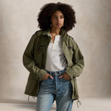 POLO RALPH LAUREN Giacca militare donna in twill Verde Militare
