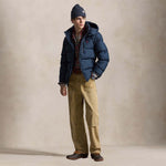 POLO RALPH LAUREN Giacca uomo in piuma con cappuccio Blue