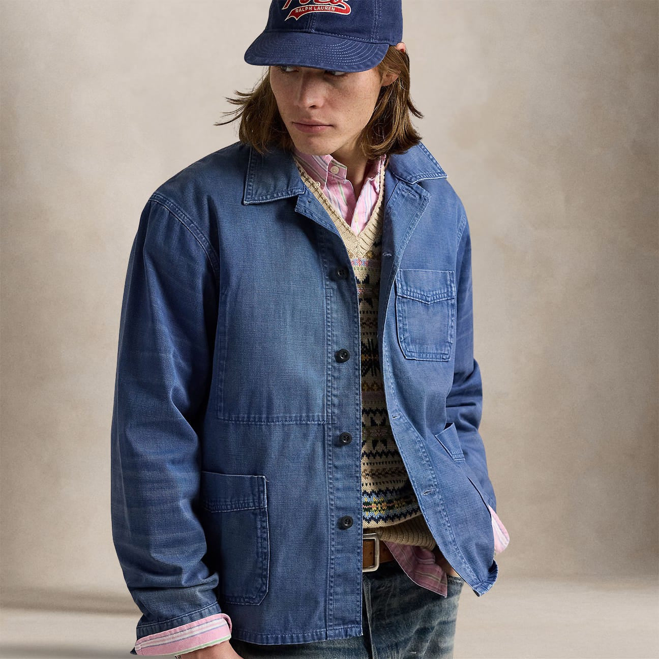 POLO RALPH LAUREN Giacca uomo Utility in twill Blue