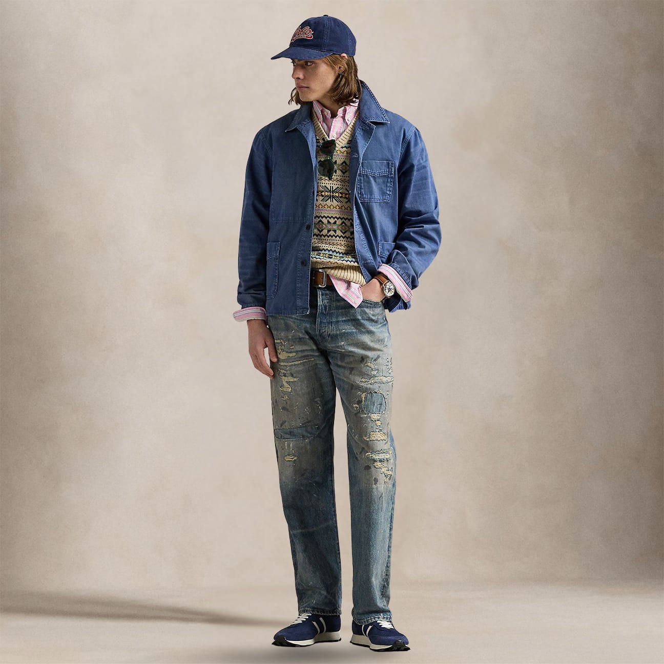POLO RALPH LAUREN Giacca uomo Utility in twill Blue