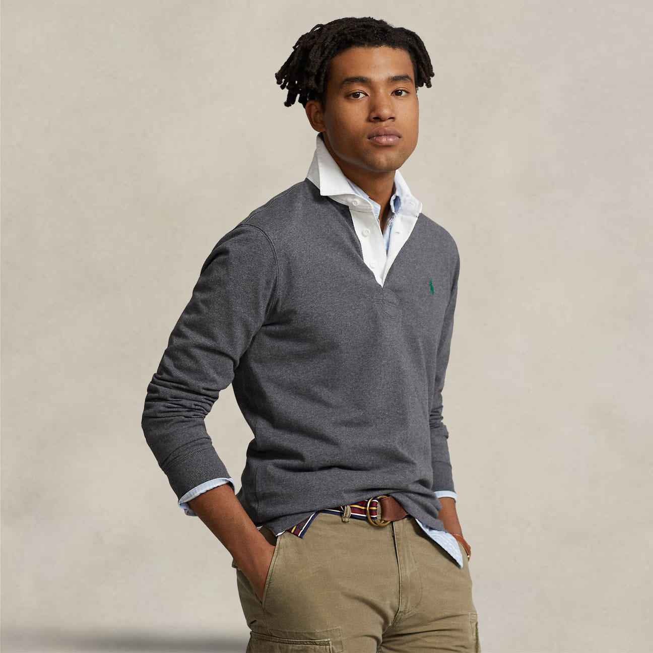 POLO RALPH LAUREN Maglia da Rugby Grigio