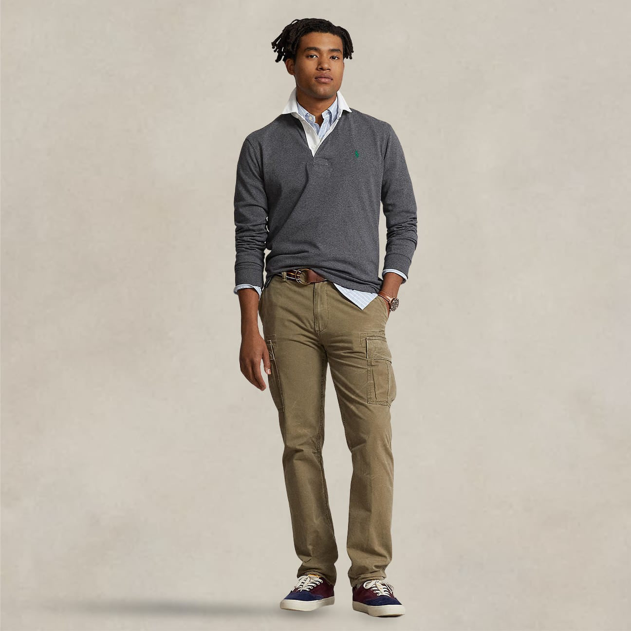 POLO RALPH LAUREN Maglia da Rugby Grigio