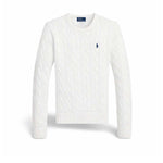 POLO RALPH LAUREN Maglia donna a trecce in cotone Bianco